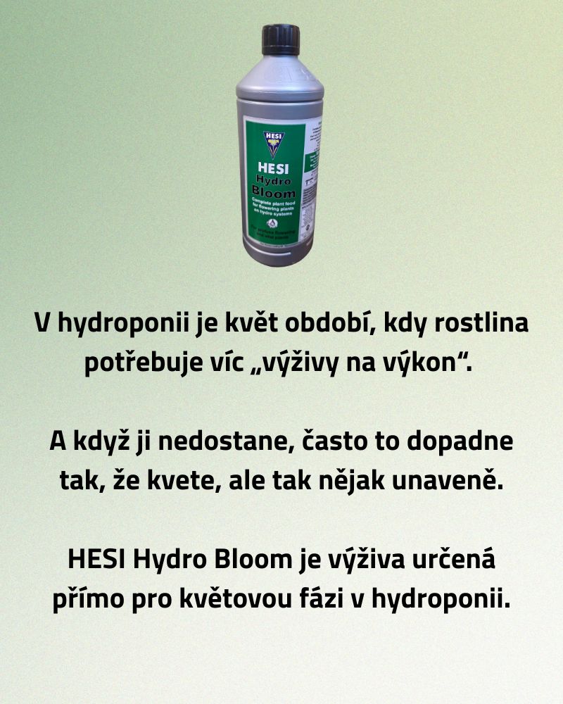 Hydroponické hnojivo na tvorbu květů - zelené